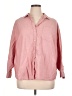 Unbranded Pink 3/4 Sleeve Button-Down Shirt Size XL (estimated) - photo 1