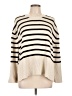 Gap 100% Cotton Stripes Ivory Turtleneck Sweater Size L - photo 1