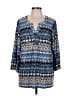 Cathy Blue 3/4 Sleeve Blouse Size L - photo 1