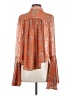 Free People 100% Polyester Orange Long Sleeve Blouse Size S - photo 2
