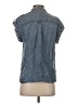Sugar Lips Blue Sleeveless Button-Down Shirt Size XS - photo 2