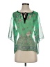 Konrad + Joseph 100% Polyester Green 3/4 Sleeve Blouse Size S - photo 1