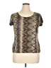 Elementz Chevron-herringbone Brown Short Sleeve T-Shirt Size XL - photo 1