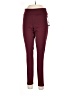 Hannah Solid Burgundy Active Pants Size L - photo 1