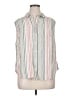 Croft & Barrow Stripes White Sleeveless Button-Down Shirt Size 1X - photo 1