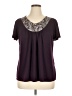 DressBarn Purple Short Sleeve Blouse Size 1X - photo 1