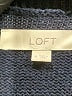 Ann Taylor LOFT 100% Cotton Chevron-herringbone Stripes Blue Black Pullover Sweater Size M - photo 7