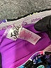 Justice 100% Polyester Print Purple Shorts Size 7 - photo 3