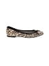 Garnet Hill Animal Print Gold Tan Flats Size 7 1/2 - photo 1