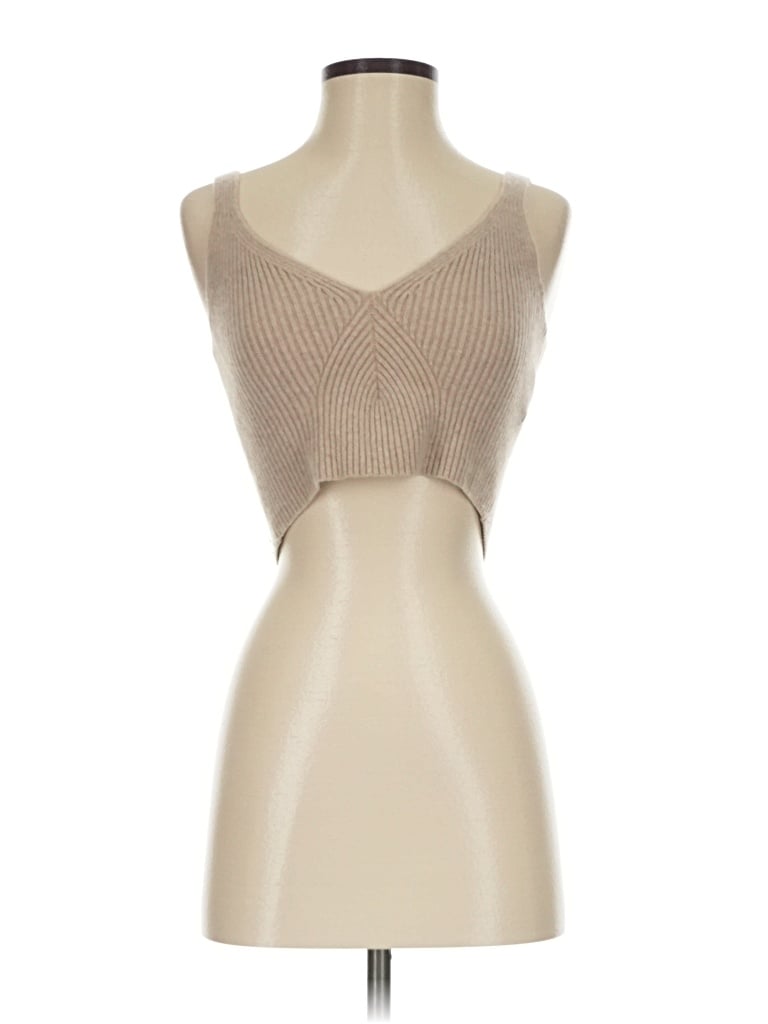 Pre-owned Jcrew Tank Top Tan Strapless Neckline Tops