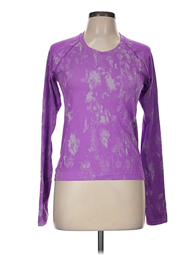 Pre-owned Lululemon Athletica Long Sleeve T-shirt In Purple