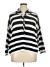 Ann Taylor LOFT Outlet Stripes Silver Pullover Sweater Size XL - photo 1