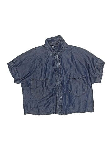Zara Basic Short Sleeve Button-Down Shirt (view 1)