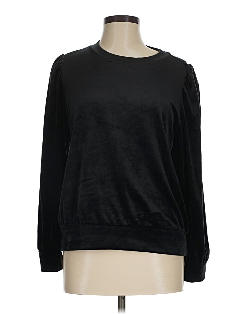Pre-owned Ann Taylor Loft Sweatshirt In Black