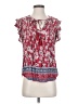 Knox Rose 100% Rayon Red Short Sleeve Blouse Size XS - photo 1