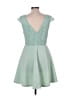 Francesca's Solid Green Cocktail Dress Size L - photo 2