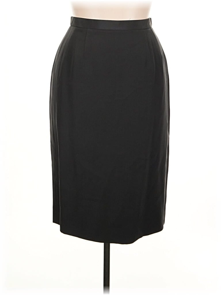 Pre-owned Carlisle Silk Skirt In Black
