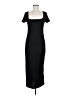 Shein Solid Black Casual Dress Size 6 - photo 1