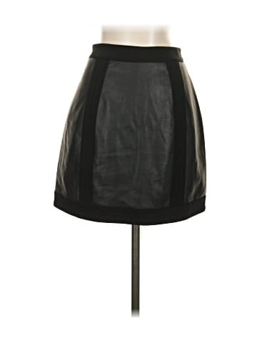 BCBGMAXAZRIA Faux Leather Skirt (view 2)