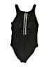 Amoressa Solid Black One Piece Swimsuit Size 10 - photo 2