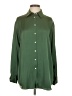 Zara Solid Green Long Sleeve Blouse Size S - photo 1