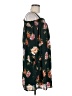 AUW 100% Polyester Floral Black Casual Dress Size M - photo 4
