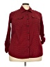 Studio Works Polka Dots Burgundy 3/4 Sleeve Blouse Size 2X - photo 1
