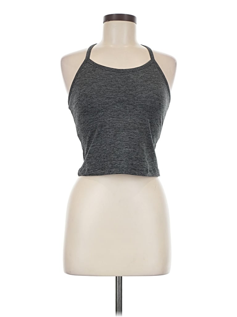 Pre-owned Kyodan Tank Top Gray Halter Neckline Tops