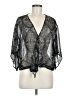 Lovestitch 100% Polyester Black 3/4 Sleeve Blouse Size M - photo 1