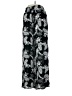 Blue Rain 100% Rayon Tropical Black Casual Pants Size S - photo 2