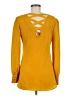 LoveRiche 100% Polyester Yellow Long Sleeve Blouse Size M - photo 2