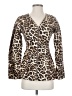Aligne 100% Cotton Animal Print Brown Blazer Size EU 32 / US 2 - photo 1