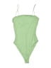 Zara Solid Green One Piece Swimsuit Size S - photo 1
