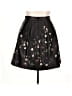 H&M 100% Polyester Floral Black Casual Skirt Size 14 - photo 2