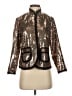 Chico's 100% Polyester Metallic Gold Jacket Size Sm (0) - photo 1