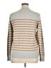 Ann Taylor LOFT Stripes Gray Pullover Sweater Size XL - photo 2