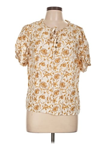 Como Black Short Sleeve Blouse (view 1)