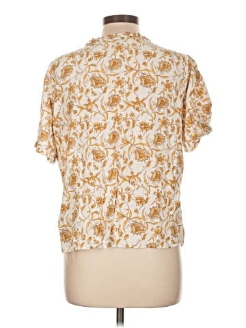 Como Black Short Sleeve Blouse (view 2)