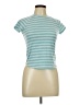 Athleta Stripes Teal Short Sleeve T-Shirt Size 12 - photo 1