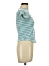 Athleta Stripes Teal Short Sleeve T-Shirt Size 12 - photo 4