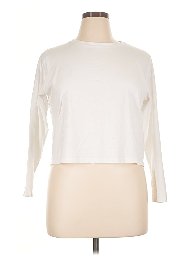 Pre-owned Serra 3/4 Sleeve T-shirt In Ivory