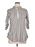 Bepei Stripes Ivory 3/4 Sleeve Blouse Size XL - photo 1