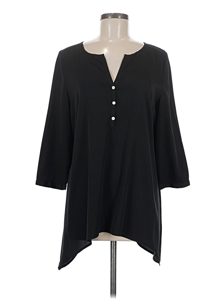 Pre-owned 14th & Union 3/4 Sleeve Blouse In Black