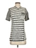 Assorted Brands 100% Cotton Stripes Gray Short Sleeve Henley Size S - photo 1