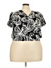 Nine West 100% Polyester Black Short Sleeve Blouse Size XXL - photo 1