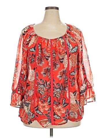 Sara Michelle 3/4 Sleeve Blouse (view 1)