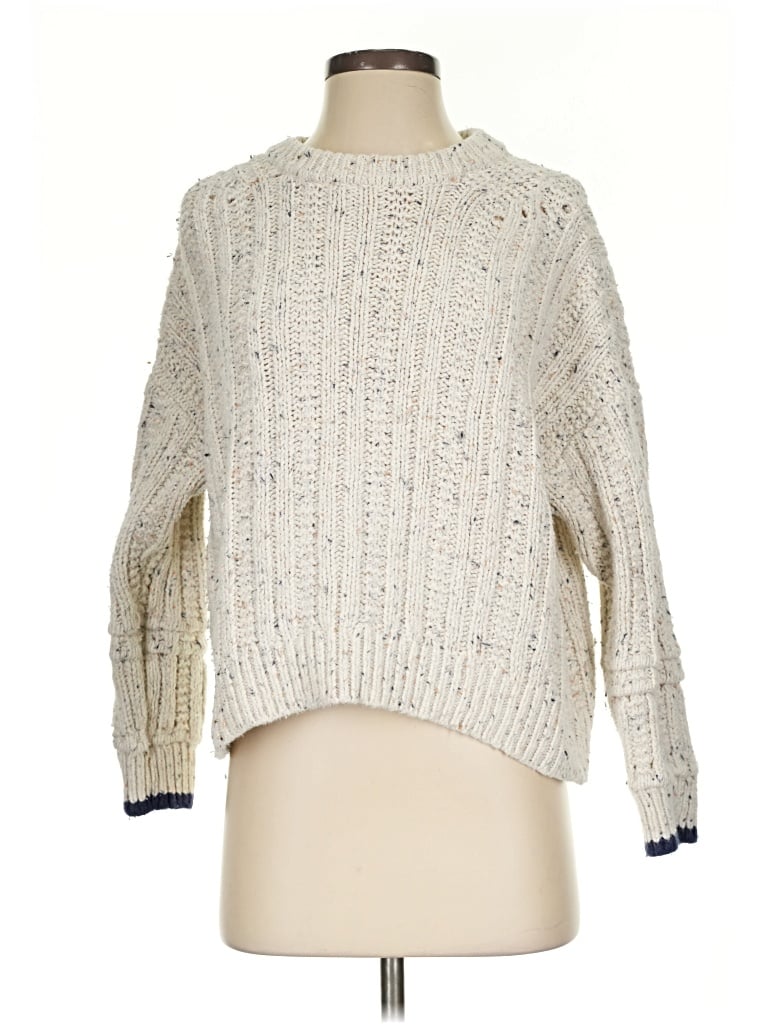 Pre-owned Aerie Pullover Sweater In Ivory