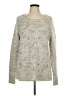 Ann Taylor LOFT Tweed Silver Pullover Sweater Size L - photo 1
