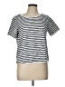 Green Envelope Stripes Silver Short Sleeve T-Shirt Size L - photo 1