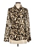 Guess 100% Polyester Animal Print Brown Long Sleeve Blouse Size M - photo 1